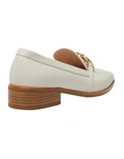 Dalton Flat Leather Loafers In Ivory -Myer Fashion Store 981175330 4 720x928