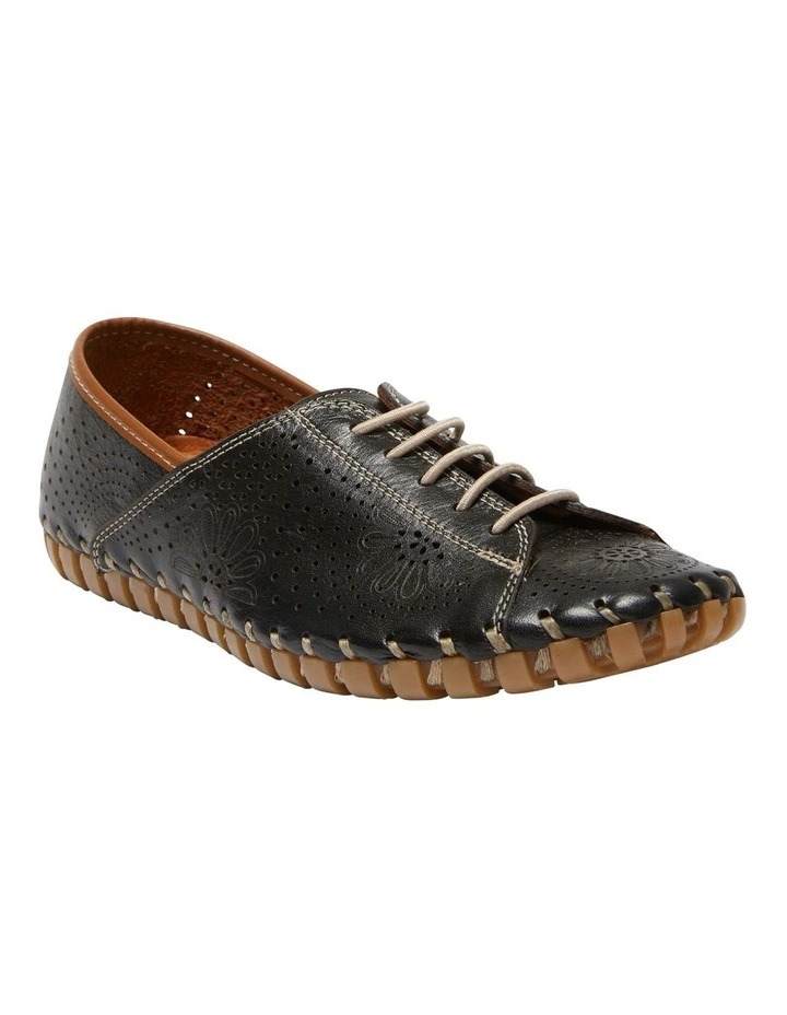Talan Flat Shoes In Black/Tan Leather 4 Talan Flat Shoes In Black/Tan Leather - Image 2