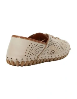 Talan Flat Shoes In Off White/Tan Leather -Myer Fashion Store 981177490 4 720x928