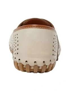 Talan Flat Shoes In Off White/Tan Leather -Myer Fashion Store 981177490 5 720x928