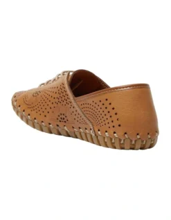 Talan Flat Shoes In Tan Leather -Myer Fashion Store 981178210 6 720x928