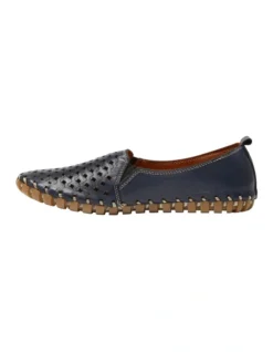 Tang Flat Shoes In Navy Leather -Myer Fashion Store 981180370 3 720x928