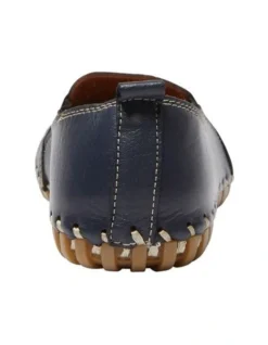 Tang Flat Shoes In Navy Leather -Myer Fashion Store 981180370 5 720x928