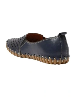 Tang Flat Shoes In Navy Leather -Myer Fashion Store 981180370 6 720x928