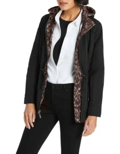 Camryn Reversible Anorak In Black