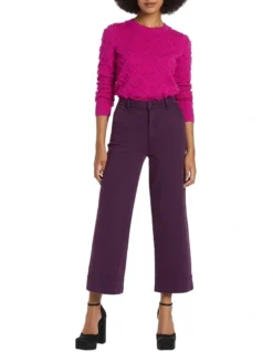 Paige Wide Leg Crop Jean In Purple -Myer Fashion Store 981205750 2 720x928