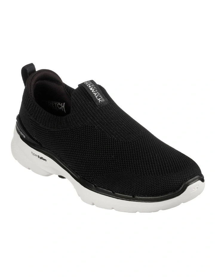 Skechers Go Walk 6 Vibrant Smile In Black 3 Skechers Go Walk 6 Vibrant Smile In Black