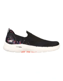 Skechers Gowalk 6 Floral Sunrise Sneaker In Black -Myer Fashion Store 981472060 2 720x928