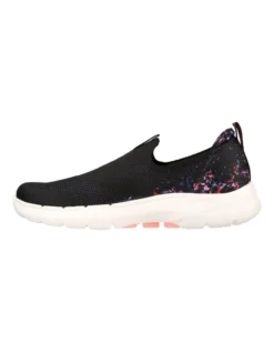 Skechers Gowalk 6 Floral Sunrise Sneaker In Black -Myer Fashion Store 981472060 3 720x928