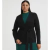 Crepe Knit Blazer In Black -Myer Fashion Store 981765730 1 720x928