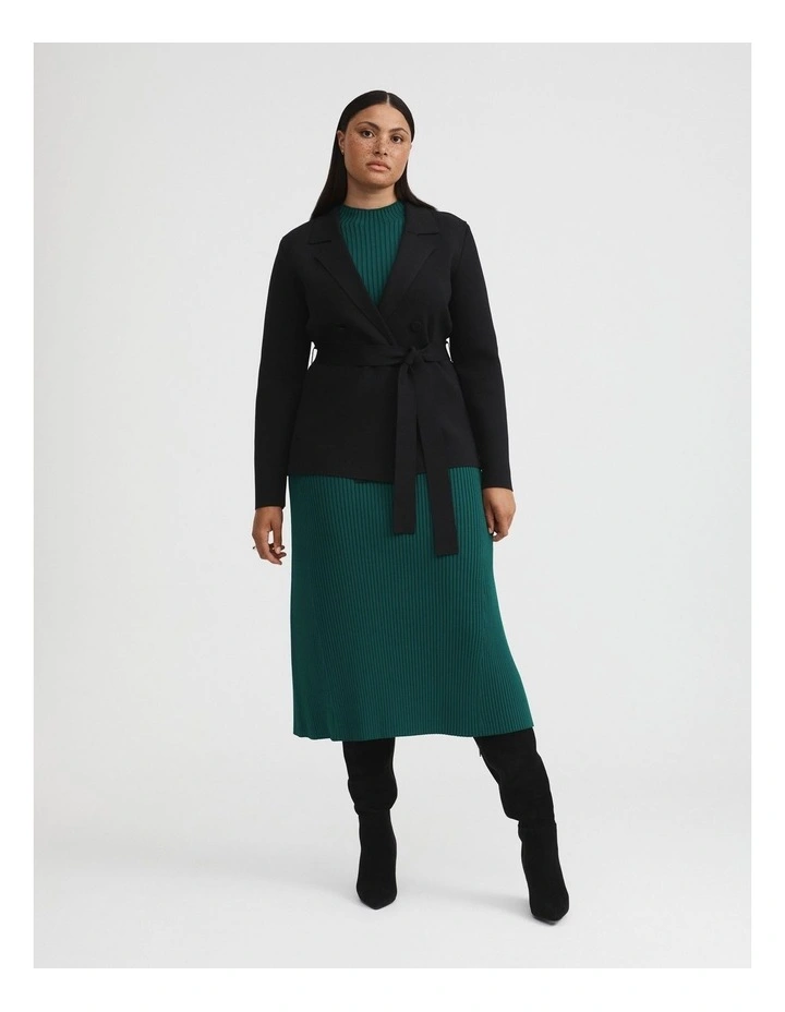 Crepe Knit Blazer In Black 5 Crepe Knit Blazer In Black - Image 3