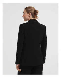 Classic Single-breasted Blazer In Black -Myer Fashion Store 981768340 4 720x928