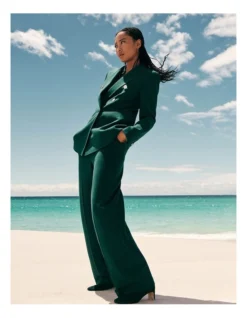 Classic Straight Leg Pant In Petrol Green -Myer Fashion Store 981769690 5 720x928