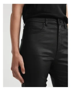 7/8 Coated Straight Jean In Black -Myer Fashion Store 981771850 3 720x928