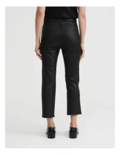 7/8 Coated Straight Jean In Black -Myer Fashion Store 981771850 4 720x928