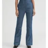 Yarn Dye Kick Flare Pant In French Blue -Myer Fashion Store 981883630 1 720x928