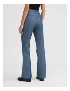 Yarn Dye Kick Flare Pant In French Blue -Myer Fashion Store 981883630 4 720x928