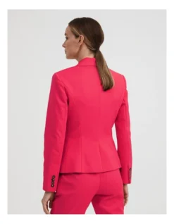 Cotton Blend Double-breasted Blazer In Papaya 9 Cotton Blend Double-breasted Blazer In Papaya -Myer Fashion Store 981884350 4 720x928