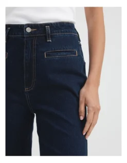 Pocket Detail Wide Leg Jean In Dark Indigo 8 Pocket Detail Wide Leg Jean In Dark Indigo -Myer Fashion Store 981885700 3 720x928