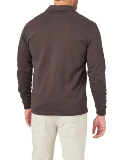 Elias 1/2 Zip Sweat In Coffee -Myer Fashion Store 982703710 5 720x928