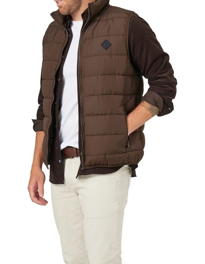 Archie Puffer Vest In Chocolate 4 Archie Puffer Vest In Chocolate - Image 2