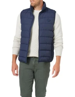 Archie Puffer Vest In Navy