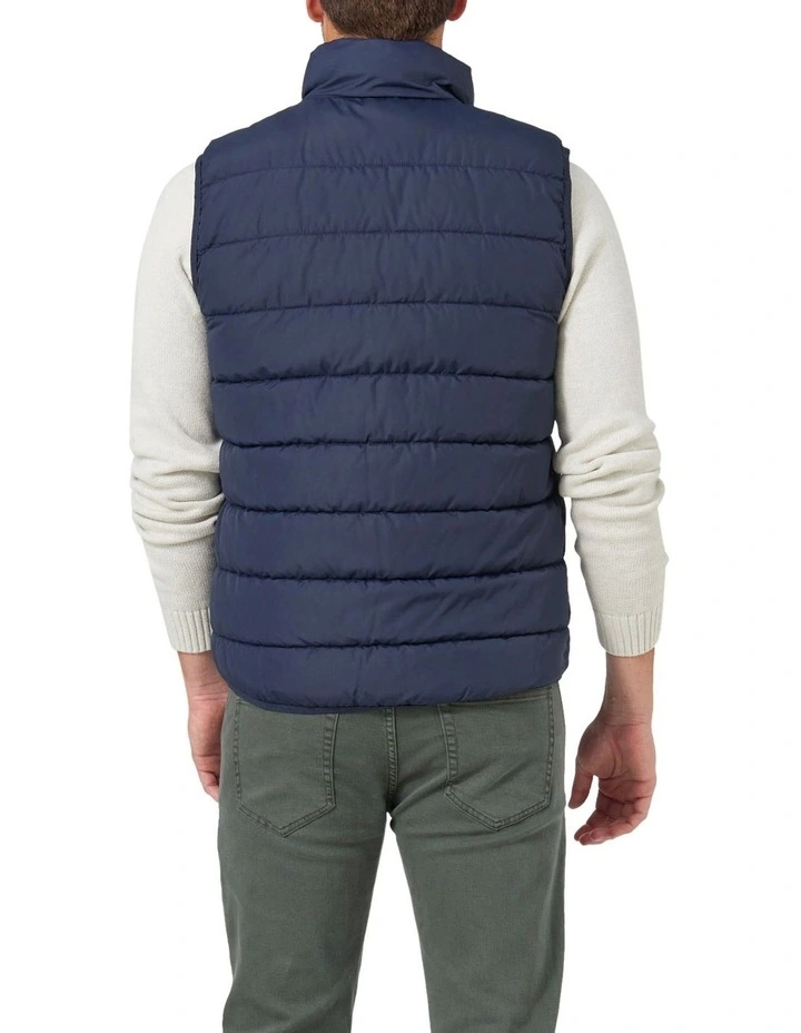 Archie Puffer Vest In Navy 7 Archie Puffer Vest In Navy - Image 5