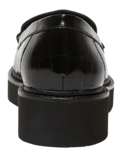 Abbott Flat Croc Print Leather Shoes In Black -Myer Fashion Store 982716220 5 720x928