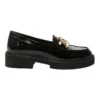 Admire Leather Flat Shoes In Black