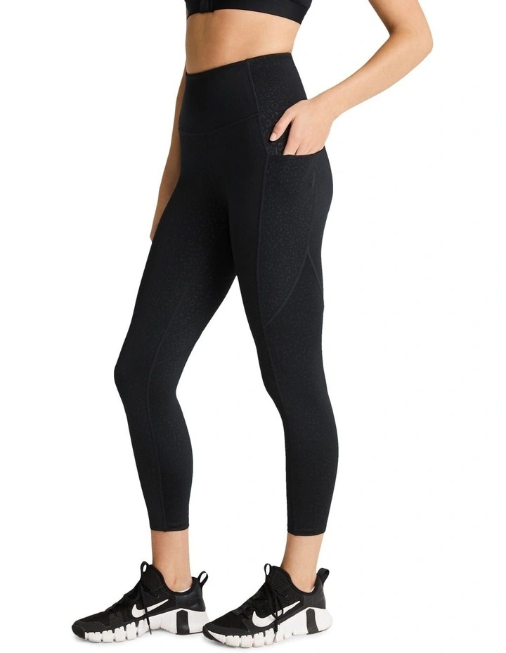Pocket Scrunch Bum Ankle Grazer Tights In Black 3 Pocket Scrunch Bum Ankle Grazer Tights In Black