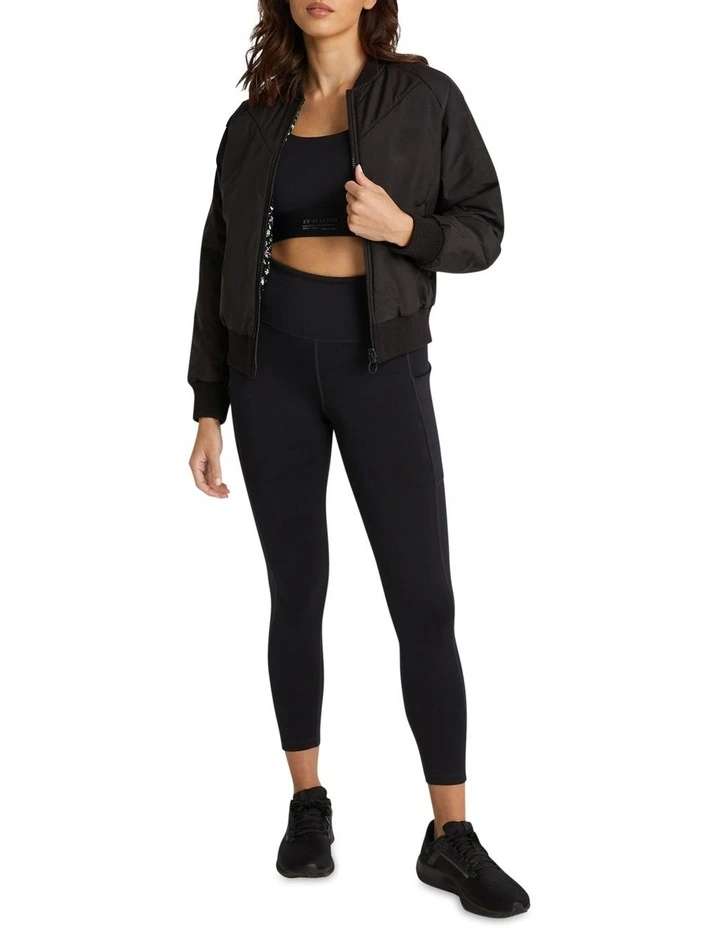 Reversible Bomber Jacket In Black 5 Reversible Bomber Jacket In Black - Image 3
