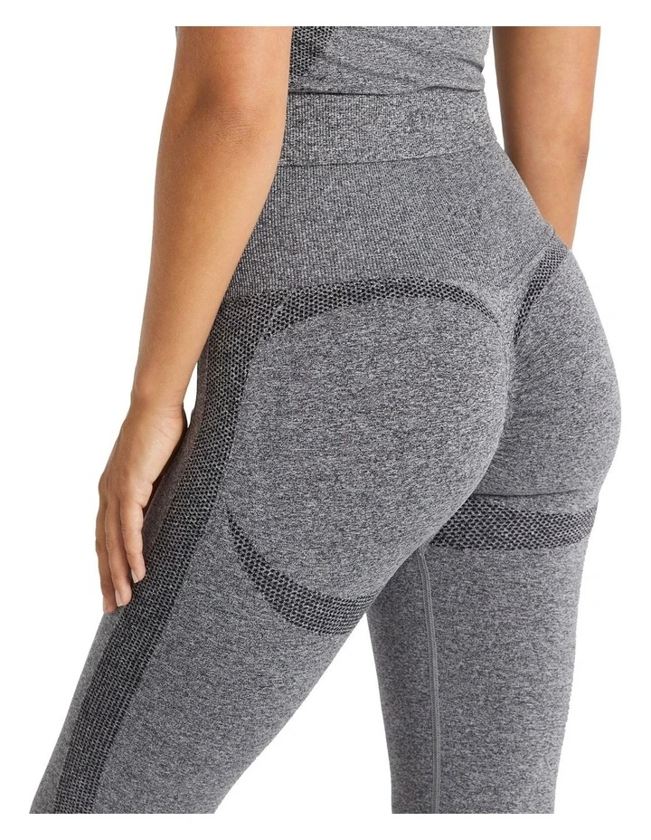 Seamless Scrunch Bum Ankle Grazer Tights In Grey 6 Seamless Scrunch Bum Ankle Grazer Tights In Grey - Image 4