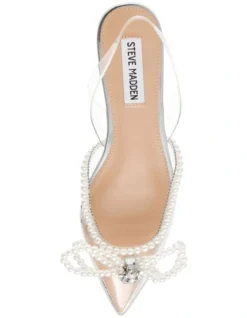 Steve Madden Justi-P Pearl Clear Heels In Silver -Myer Fashion Store 983896390 6 720x928