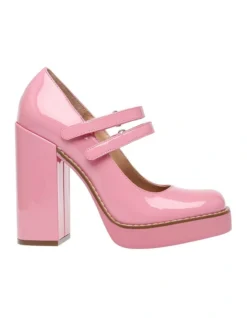 Steve Madden Twice Patent Mary Janes Pumps In Pink