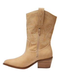 Saloon Western Boots In Camel Micro -Myer Fashion Store 983980090 3 720x928