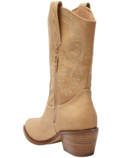 Saloon Western Boots In Camel Micro -Myer Fashion Store 983980090 6 720x928