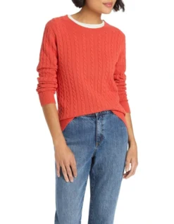 Casper Cable Knit In Red