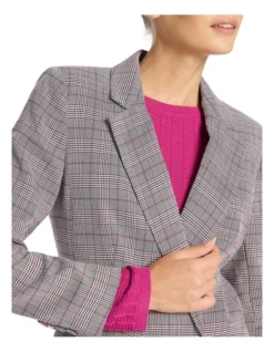 Mercier Longline Blazer In Grey Multi -Myer Fashion Store 984017710 3 720x928