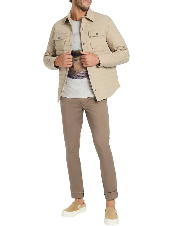 Kenji Padded Shacket In Beige 4 Kenji Padded Shacket In Beige - Image 2