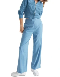 Zip Through Funnel Neck Cardigan In Blue -Myer Fashion Store 984288070 2 720x928