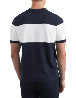 French Connection Block Stripe Knit Polo -Myer Fashion Store 984873070 3 720x928