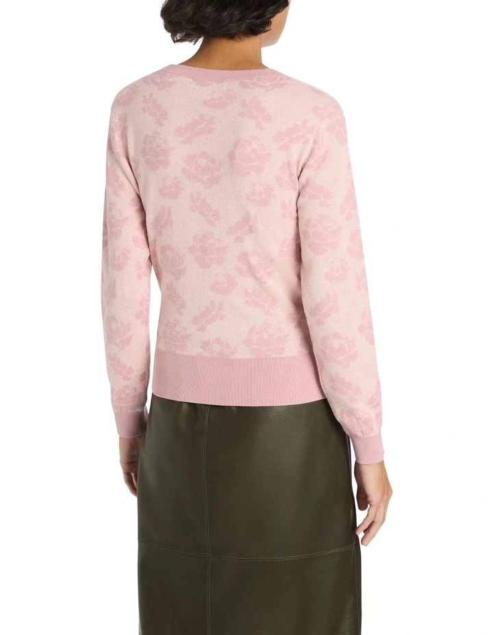 Jalen Jacquard Knit Top In Pink Multi 6 Jalen Jacquard Knit Top In Pink Multi - Image 4