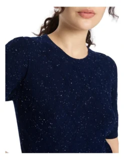 Speckled Away Knit In Navy -Myer Fashion Store 985294990 3 720x928