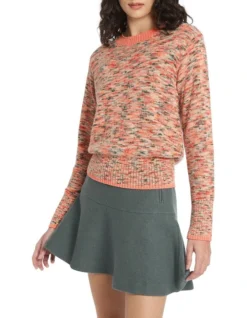 Space Dye Knit In Pink Multi