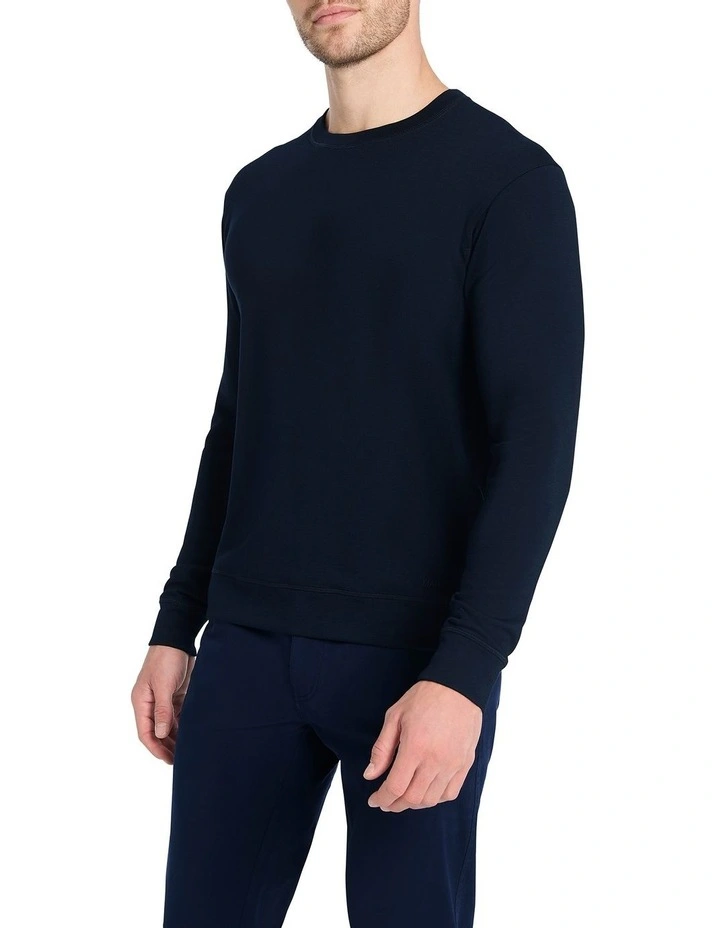 Neo Crew Neck Sweater In Navy 3 Neo Crew Neck Sweater In Navy