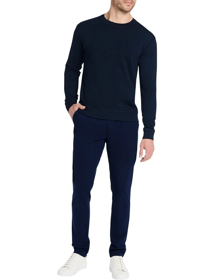 Neo Crew Neck Sweater In Navy 4 Neo Crew Neck Sweater In Navy - Image 2