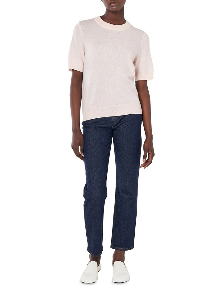 Cashmere Tee In Pink 3 Cashmere Tee In Pink