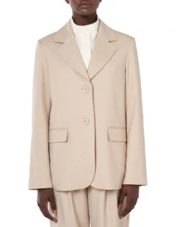Tailored Wool Blazer In Beige 7 Tailored Wool Blazer In Beige -Myer Fashion Store 985640680 3 720x928