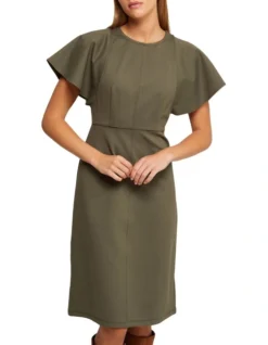 Oxford Abigail Ponti Dress In Green