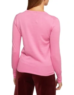 Oxford Emily Crew Neck Knit In Pink -Myer Fashion Store 986070610 3 720x928